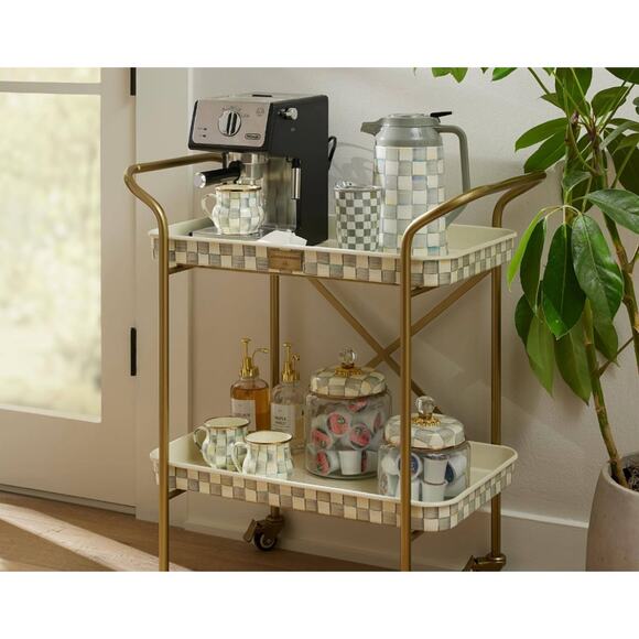 Brand New Mackenzie-Childs Sterling Check Coffee Carafe - Picture 5 of 6